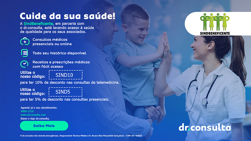 SindBeneficente fecha parceria com o Dr. Consulta - SINDBENEFICENTE